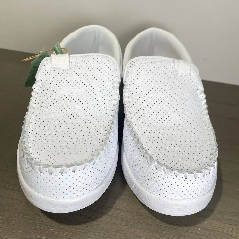 DC Shoes Mens Size 11 Shoes NEW Villain 2 White Leather Skate Loafers Unilite